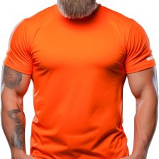 Mens Workout Shirts Fitted, Quick Dry Gym Tshirts Running Athletic Top Moisture Wicking Tee