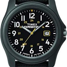 Men's Expedition Camper Nylon/Leather Strap Watch