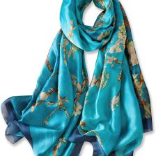 100% Large Silk Feeling Scarf-Women's Fashion Long Mulberry Silk Satin Neck Scarf Sunscreen Shawl Wrap Headscarf